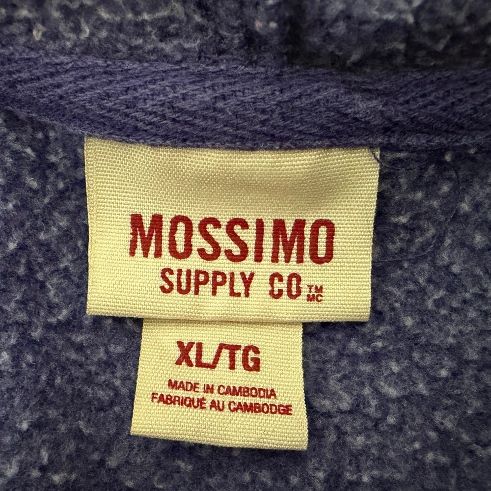 Mossimo XL West Coast Purple Full Zip Hoodie Sweatshirt Graphic Surf Beach 1497 - Picture 3 of 4